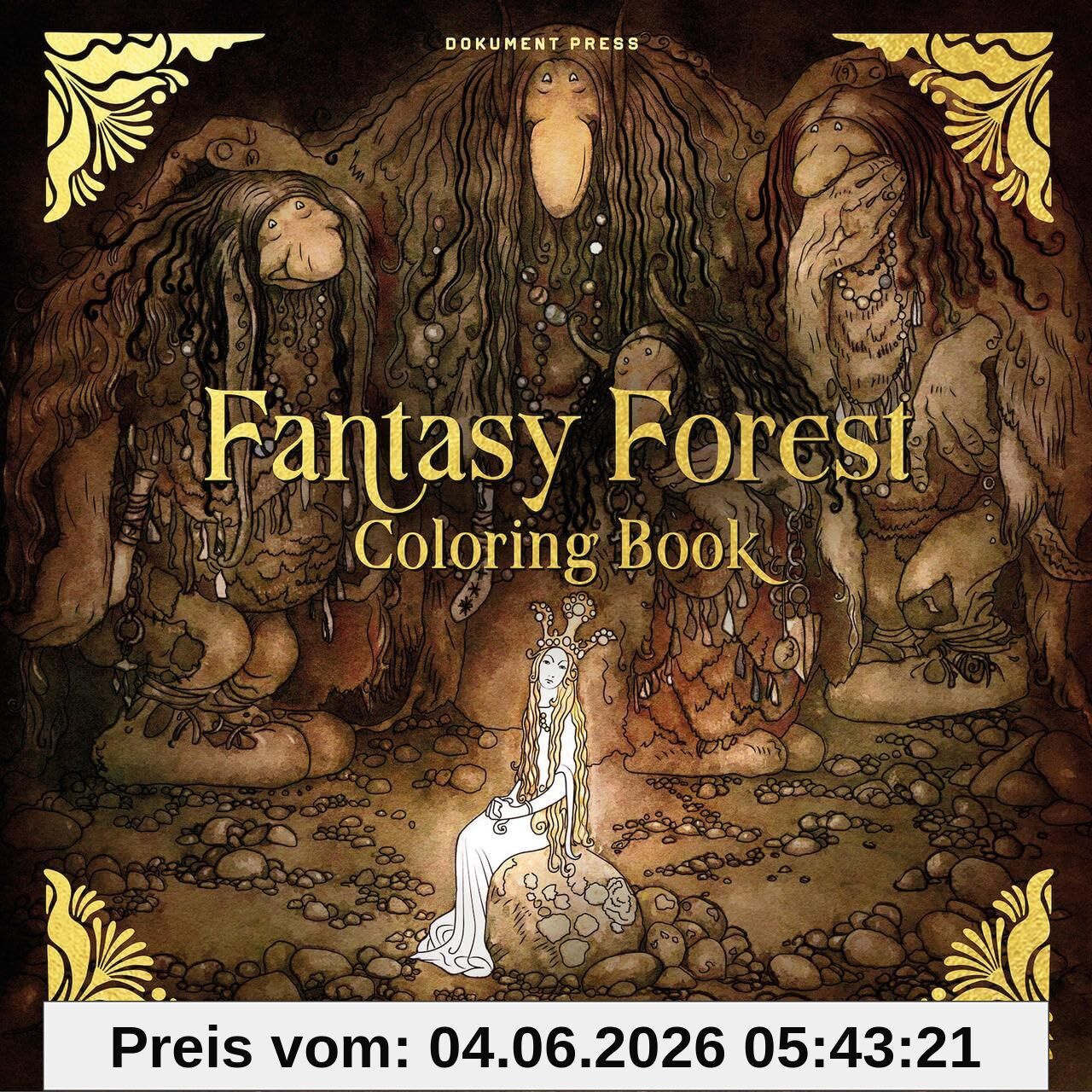 John Bauer Fantasy Forest Coloring Book