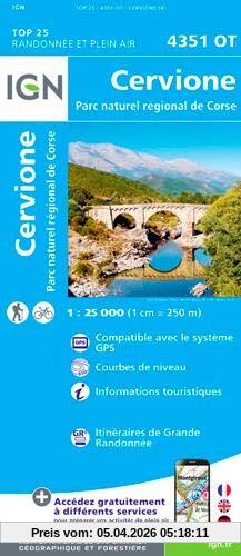 Cervione  Parc naturel régional de Corse 1 : 25 000