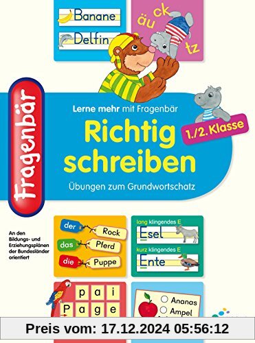 Fragenbär - Richtig schreiben 1./2. Klasse: Übungen zum Grundwortschatz (Lerne mehr mit Fragenbär)