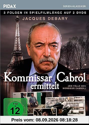 Kommissar Cabrol ermittelt (Die Fälle des Monsieur Cabrol) / 3 hochspannende Mitratekrimis in Spielfilmlänge – die Vorlage zur Kultserie Dem Täter auf der Spur (Pidax Serien-Klassiker) [2 DVDs]