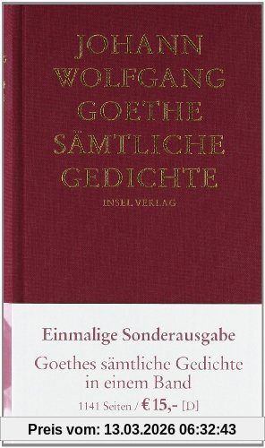 Goethe, Johann Wolfgang Sämtliche Gedichte