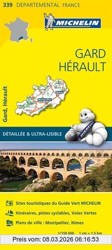 Collectif Michelin Gard , Herault 11339 Carte ' Local ' ( France ) Michelin Kaart
