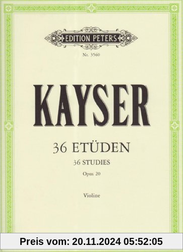 36 Etüden op. 20 Für die Violine