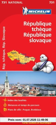 Collectif Michelin Carte République Tchèque, République Slovaque Michelin