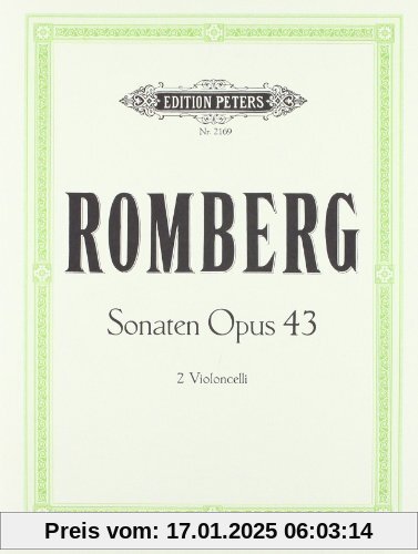 Sonaten op. 43 Nr. 1-3: für 2 Violoncelli