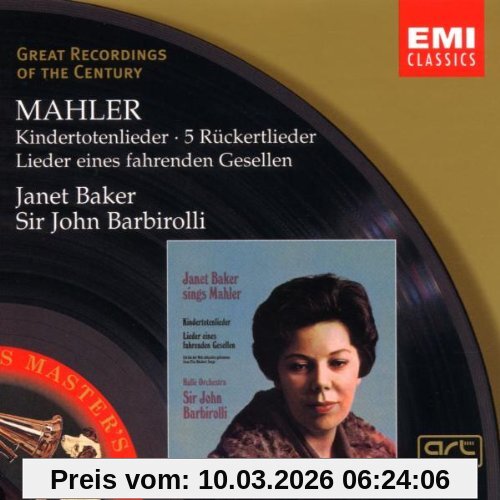 Janet Baker Mahler, Kindertotenlieder, 5 Rückertlieder, Lieder Eines Fahrenden Gesellen
