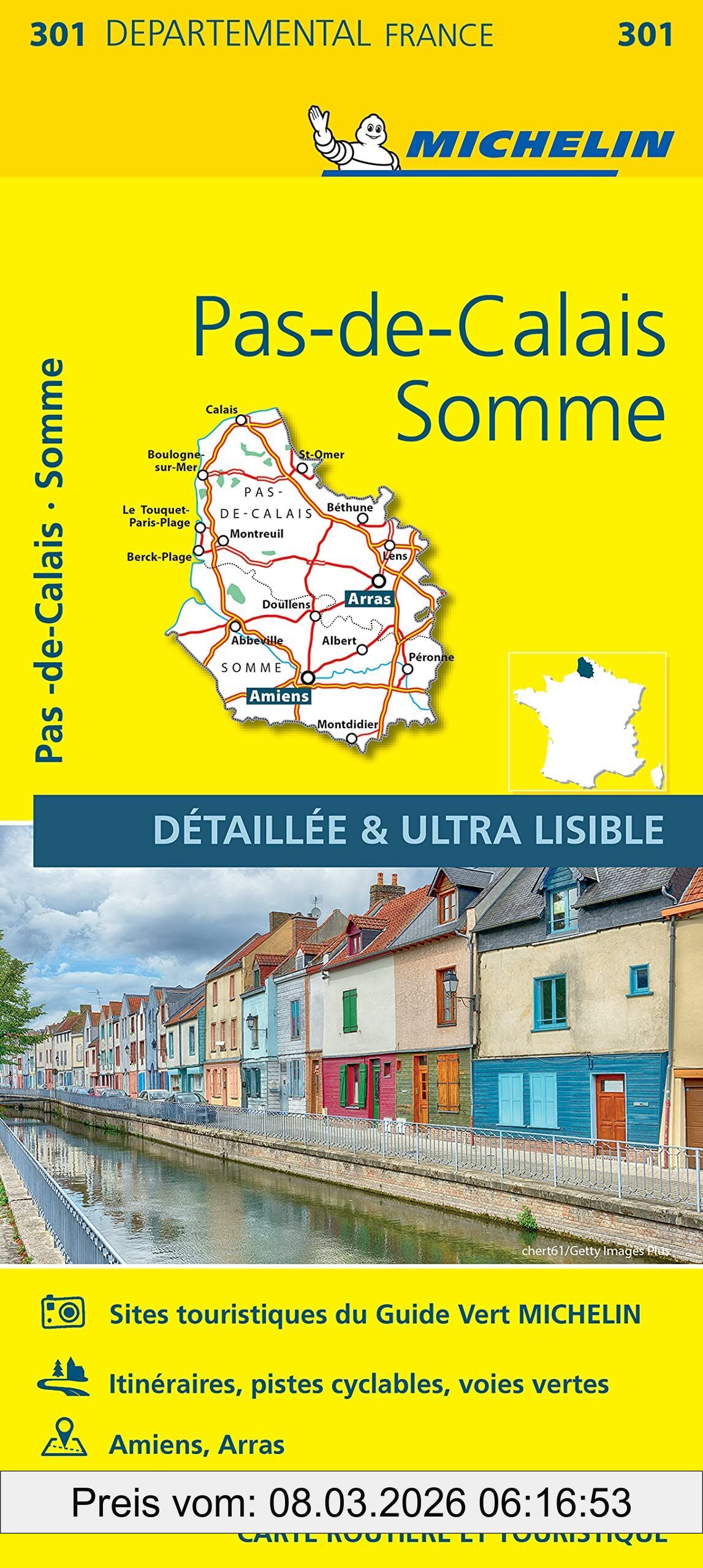 Collectif Michelin Pas De Calais / Somme 11301 Carte ' Local ' ( France ) Michelin Kaart