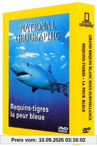 Coffret National Geographic 2 DVD : Requins-tigres, la peur bleue / Grand requin blanc sous surveillance