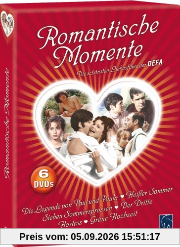 Romantische Momente - Die schönsten Liebesfilme der DEFA (Die Legende von Paul und Paula - Heisser Sommer - Sieben Sommersprossen - Der Dritte - Hostess - Grüne Hochzeit)) [6 DVDs]