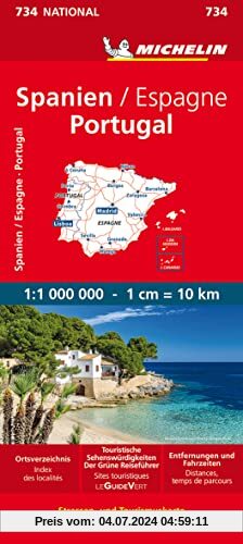 Michelin Spanien / Portugal: Straßen- und Tourismuskarte 1: 1 000 000 (MICHELIN Nationalkarten)