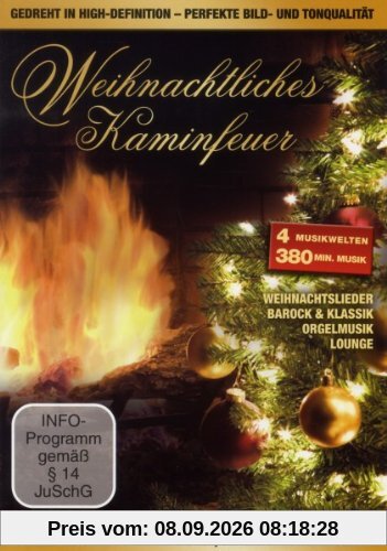 Weihnachtliches Kaminfeuer mit 4 Musikwelten