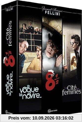 Coffret fellini : 8 1/2 ; et vogue le navire ; la cité des femmes [FR Import]