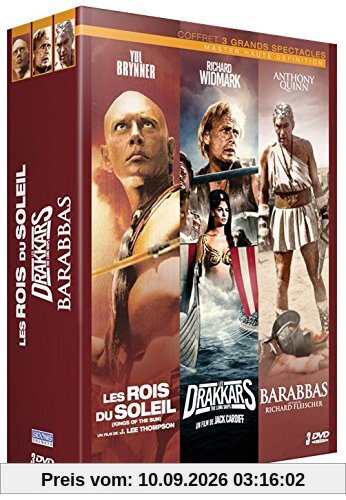 Coffret grands spectacles 3 films : drakkars ; barrabas ; les rois du soleil [FR Import]