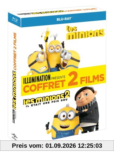 Les minions + les minions 2 : il était une fois gru [Blu-ray] [FR Import]