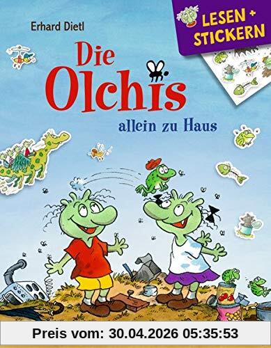 Die Olchis allein zu Haus: Lesen und Stickern