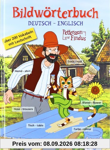 Pettersson und Findus, Bildwörterbuch Deutsch - Englisch