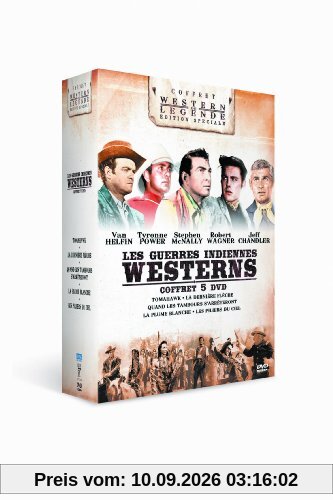 Westerns - Les guerres indiennes : Tomahawk + La dernière flèche + Quand les tambours s'arrêteront + La plume blanche + Les piliers du ciel - Coffret 5 films