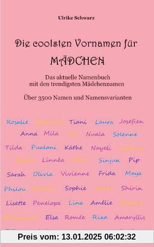 Die 3500 coolsten Vornamen für Mädchen - Das aktuelle Namenbuch mit den trendigsten Mädchennamen: Über 3500 internationa