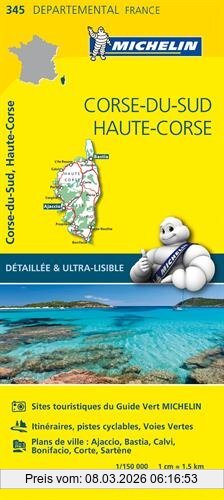 Collectif Michelin Carte Corse-du-Sud, Haute-Corse Michelin