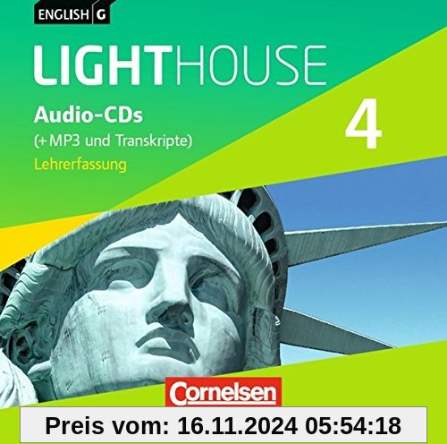 English G Lighthouse - Allgemeine Ausgabe: Band 4: 8. Schuljahr - Audio-CDs (Vollfassung): Audio-Dateien auch als MP3