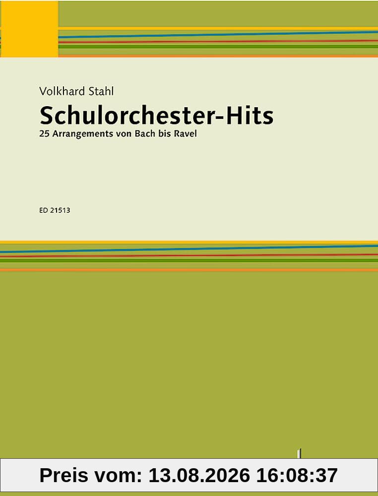 Schulorchester-Hits: 25 Arrangements von Bach bis Ravel. gemischtes Instrumental-Ensemble.