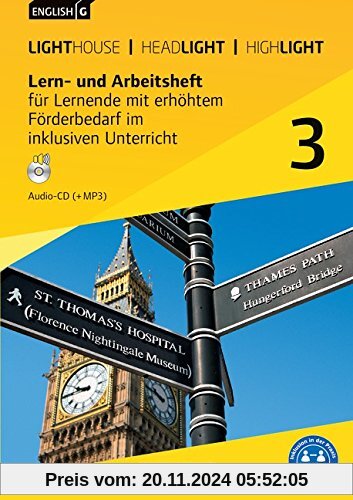 English G Lighthouse / English G Headlight / English G Highlight - Allgemeine Ausgabe: Band 3: 7. Schuljahr - Lern- und 