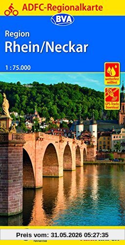 Allgemeiner Deutscher Fahrrad-Club e.V. (Adfc) Adfc-Regionalkarte Region Rhein/Neckar, 1, 75.000, Reiß- Und Wetterfest, Gps-Tracks Download (Adfc-Regionalkarte 1, 75000)
