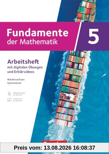 Fundamente der Mathematik - Niedersachsen - ab 2024 - 5. Schuljahr: Arbeitsheft mit Medien und digitalen Übungen - Mit Lösungen