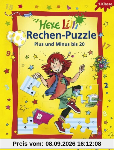 Hexe Lilli Rechen-Puzzle - Plus und Minus bis 20: 1. Klasse. 4 Lernspiel-Puzzles