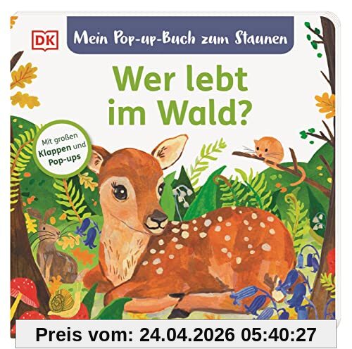 Mein Pop-up-Buch zum Staunen. Wer lebt im Wald?: Naturbilderbuch mit Klappen und Pop-ups. Natur entdecken mit bezaubernden Bildern und Reimen. Für Kinder ab 2 Jahren