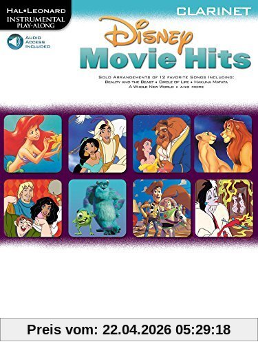 Disney Movie Hits (Clarinet) Clt Book/Cd