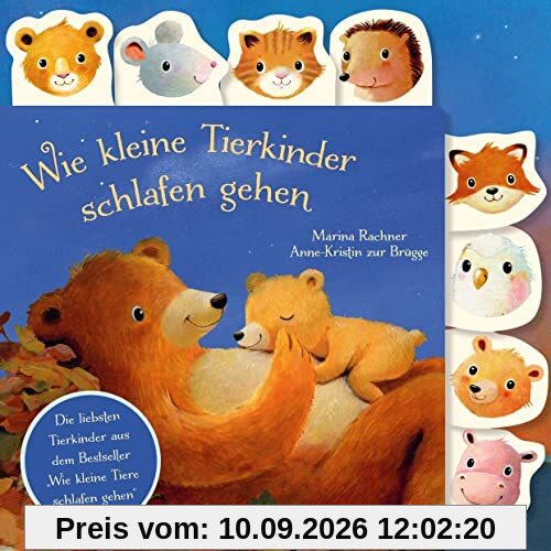 Wie kleine Tierkinder schlafen gehen: Das Gute-Nacht-Registerbuch