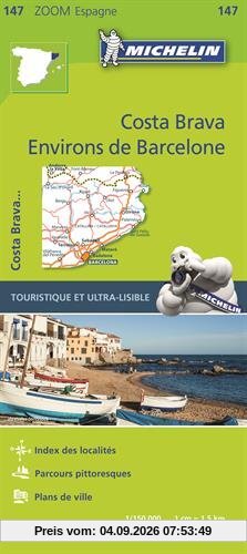 BARCELONA COSTA BRAVA 11147 CARTE ZOOM MICHELIN KAART