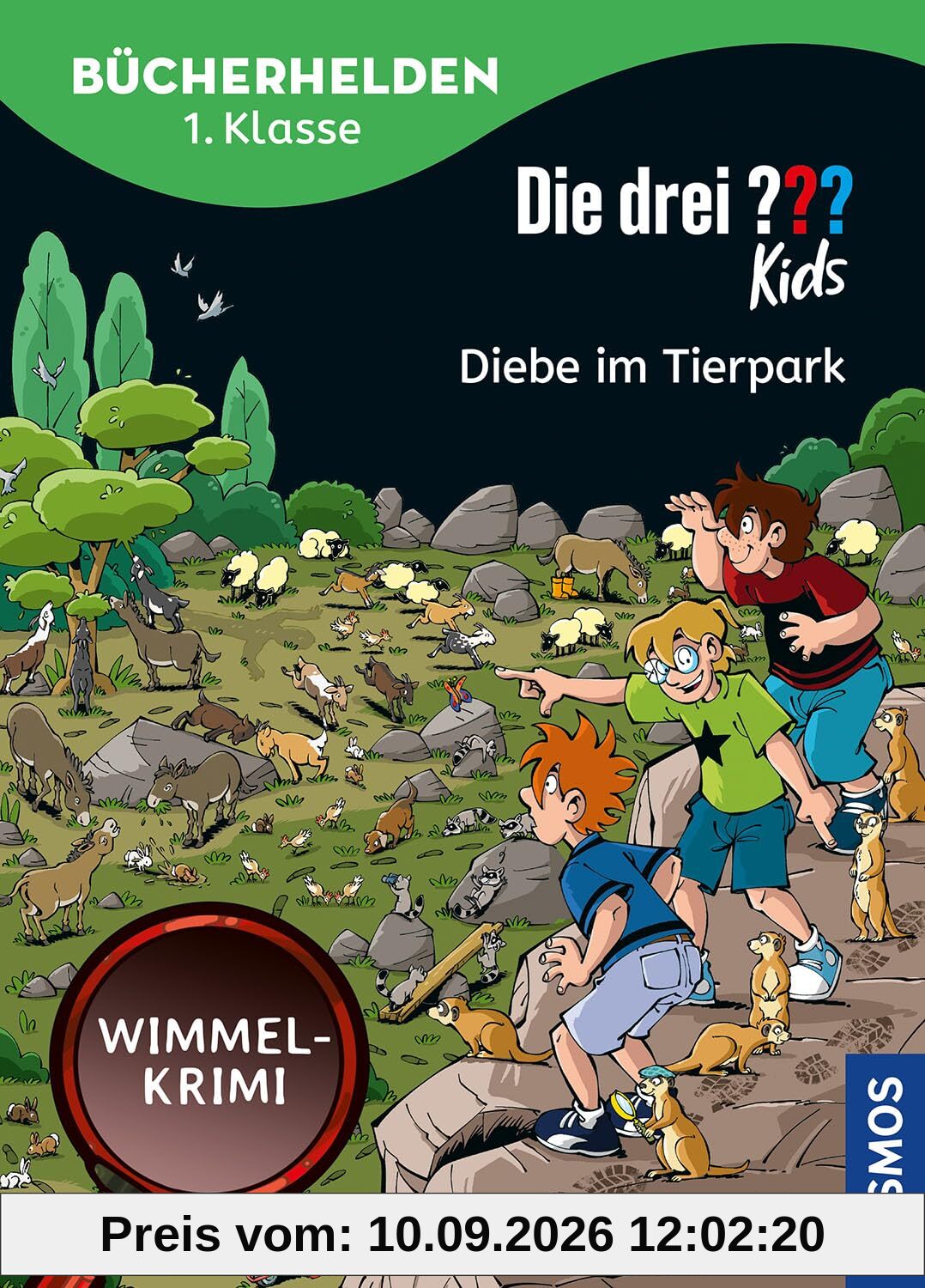 Die drei ??? Kids, Bücherhelden 1. Klasse, Diebe im Tierpark: Wimmel-Krimi - Leicht lesen lernen ab 6 Jahre - mit tollen Wimmelseiten - ermittle gemeinsam mit Justus, Peter und Bob und löse den Fall