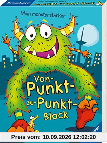 Ravensburger Mein monsterstarker Von-Punkt-zu-Punkt-Block - Für Kinder ab 5 Jahren