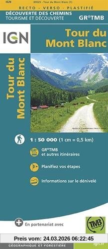 Tour du Mont Blanc 1:50 000