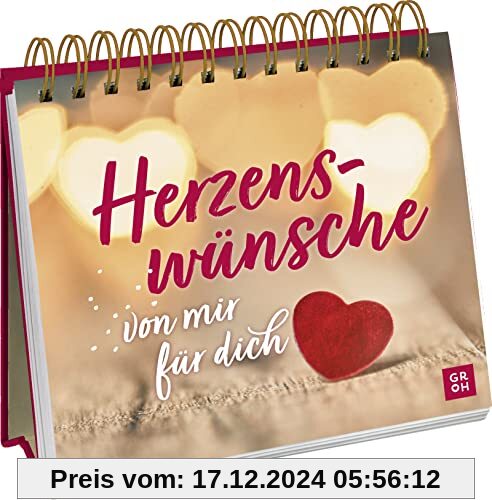 Herzenswünsche von mir für dich: Aufsteller mit emotionalen Texten und stimmungsvollen Zitaten als Geschenk für Liebling