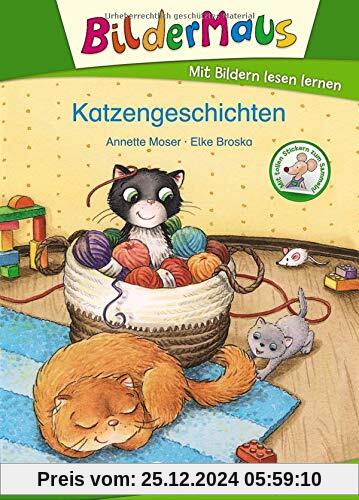 Bildermaus - Katzengeschichten: Mit Bildern lesen lernen - Ideal für die Vorschule und Leseanfänger ab 5 Jahre