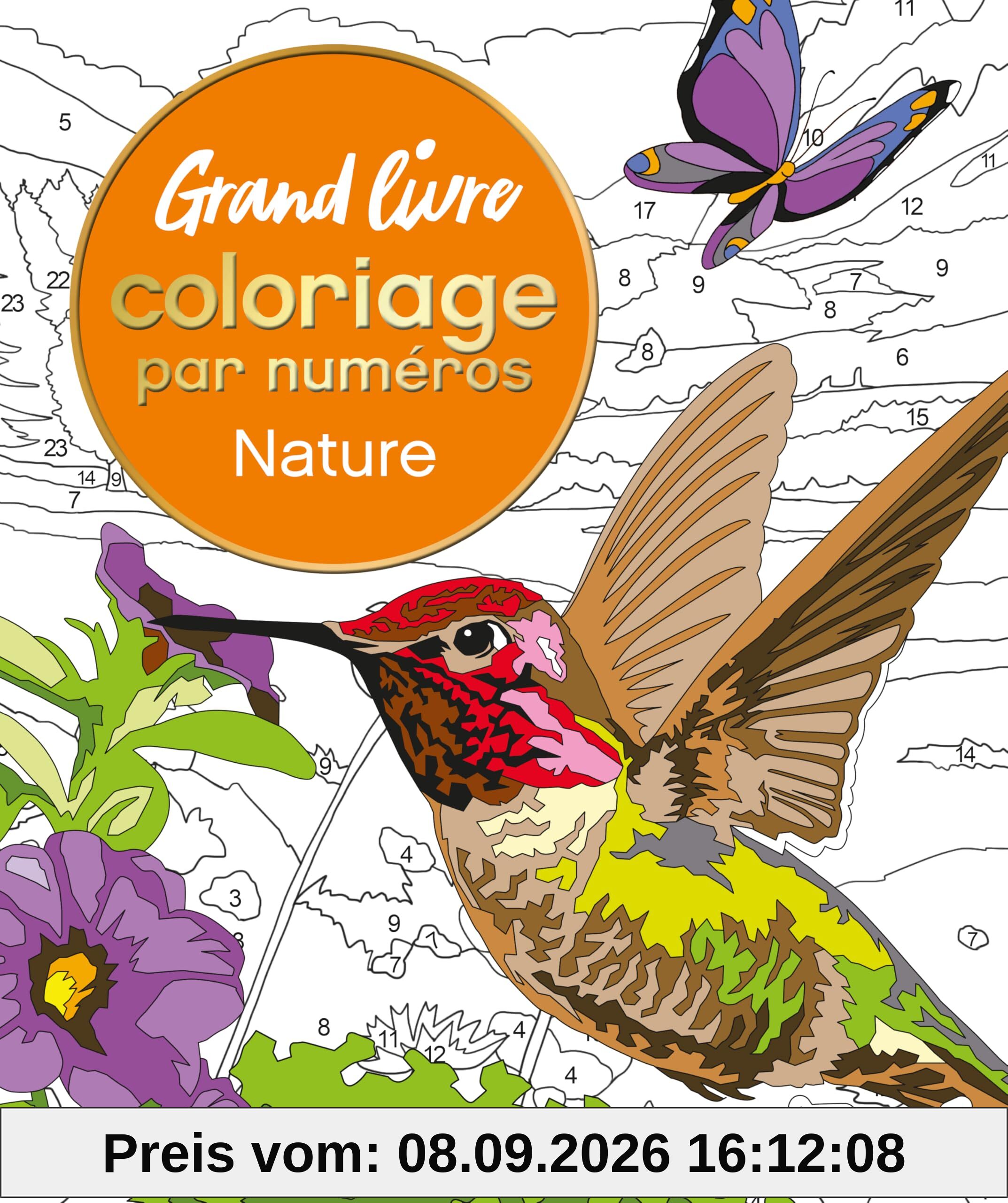 Grand livre coloriage par numéros - Nature