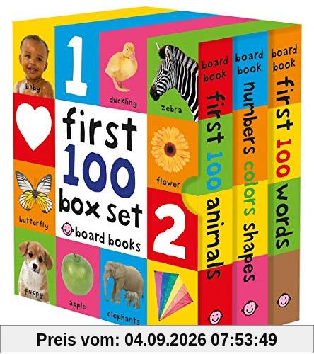 First 100 Board Book Box Set (3 Books)