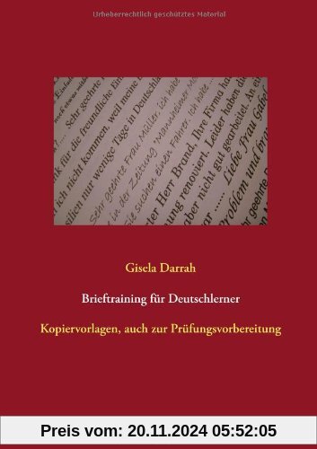 Brieftraining für Deutschlerner: Kopiervorlagen, auch zur Prüfungsvorbereitung