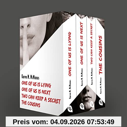 Karen M. McManus: Vier Bände im Taschenbuch-Schuber: One of us is lying, One of us is next, Two can keep a secret, The Cousins: Umwerfende Jugendbuch-Thriller von der Bestseller-Autorin