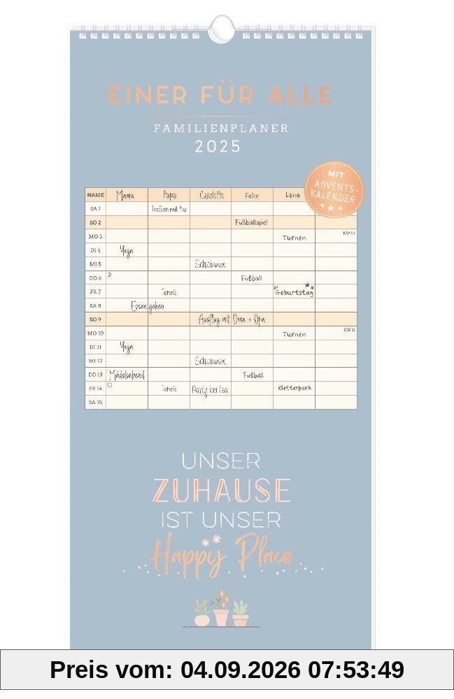 Familienplaner 2025 Einer für alle: Familienplaner