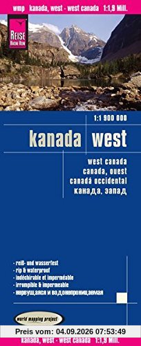 Reise Know-How Landkarte Kanada West (1:1.900.000): world mapping project