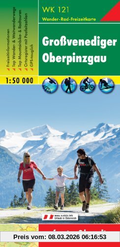 Freytag-Berndt und Artaria Kg Freytag Berndt Wanderkarten, Wk 121, Großvenediger, Oberpinzgau - Maßstab 1, 50 000