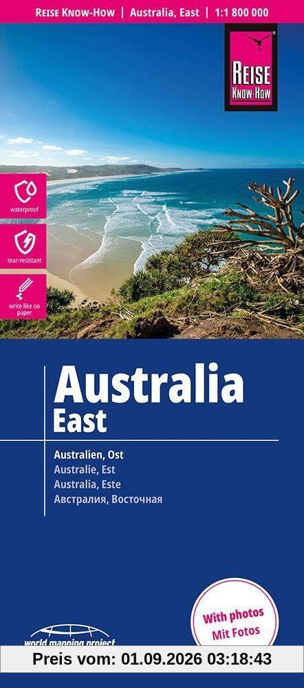 Reise Know-How Landkarte Australien, Ost / Australia, East (1:1.800.000)
