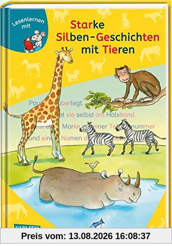 LESEMAUS zum Lesenlernen Sammelbände: Starke Silben-Geschichten mit Tieren zum Lesenlernen: Extra Lesetraining – Lesetexte mit farbiger Silbenmarkierung