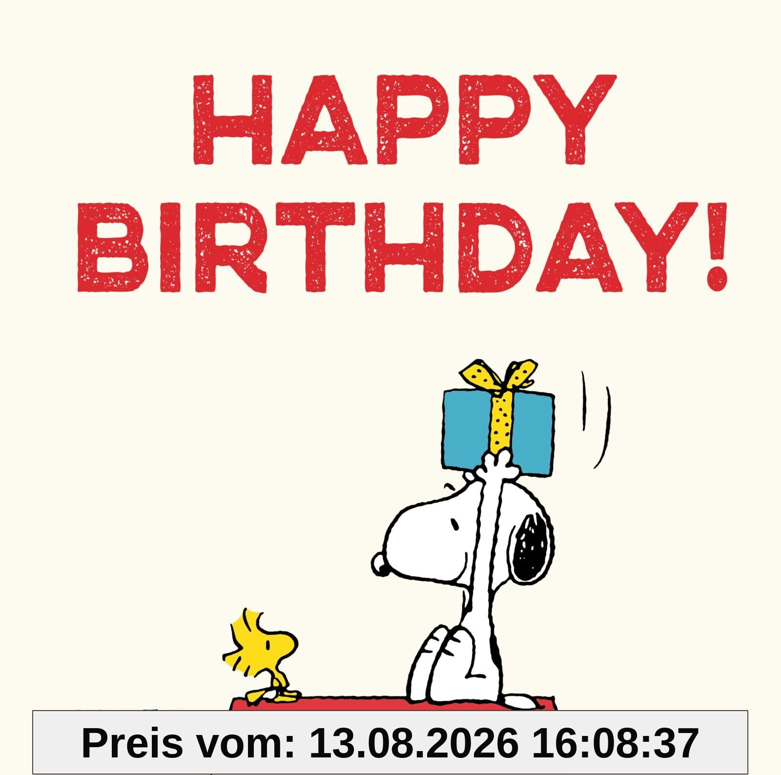 Peanuts Geschenkbuch: Happy Birthday!: Feiern mit den Peanuts | Kleines Geschenk mit Snoopy und Co zum Geburtstag mit Widmungsseite