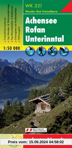 Freytag Berndt Wanderkarten, WK 321, Achensee - Rofan - Unterinntal, GPS, UTM - Maßstab 1:50 000: Wanderkarte. Ortsverze