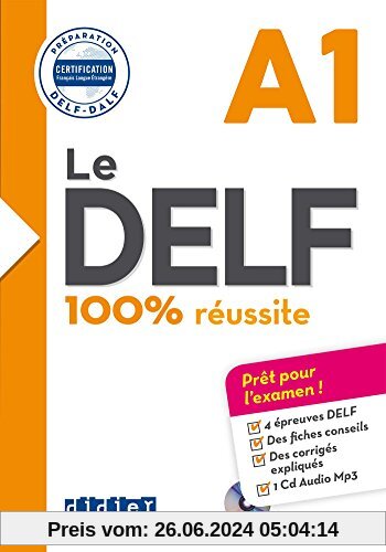 Le DELF A1 100% réussite : Préparation DELF-DALF (1CD audio)